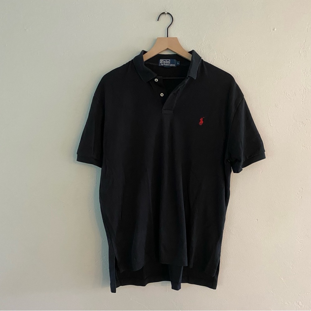 Polo by Ralph Lauren Black Short Sleeve Polo Size Large